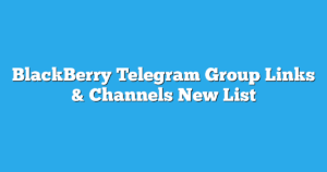 Read more about the article BlackBerry Telegram Group Links & Channels New List