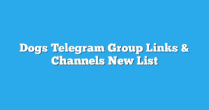 Read more about the article Dogs Telegram Group Links & Channels New List