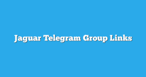 Read more about the article Jaguar Telegram Group Links & Channels New List